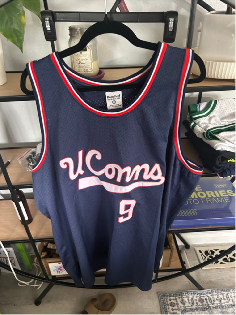Men's Homefield UConn Huskies Jersey 3XL Navy Red